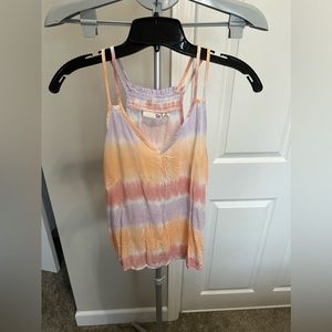 SO Pink, Purple, Multi Color Striped Tank Top Size XS NWOT